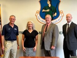 from left to right: Former VT State Director Phillip Murdock, Rebecca Baczewski, T.J. and Anthony Rayome