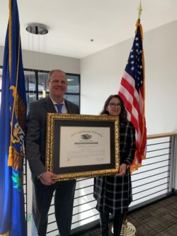 Retired Colorado Army National Guard Brigadier General Dana M. Capozzella Sworn In as Colorado State Director; pictured with Region III Director Steven Kett